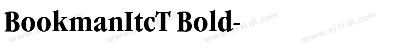 BookmanItcT Bold字体转换